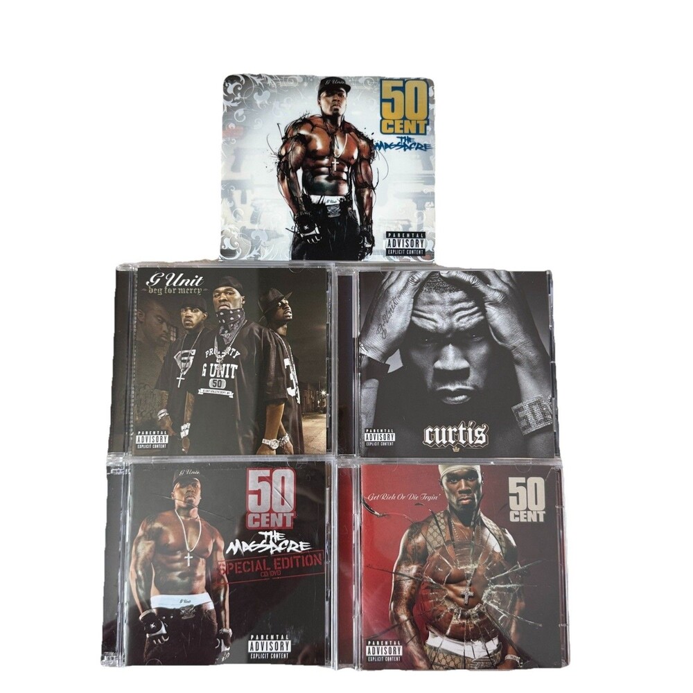 50 Cent 4 CD Lot Beg For Mercy, The Massacre, Curtis, Get Rich Or Die Tryin’